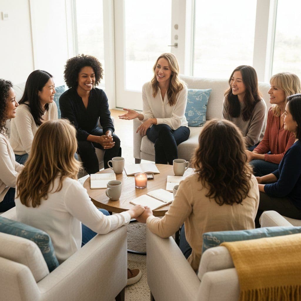 Women gathered in the Alchemy community